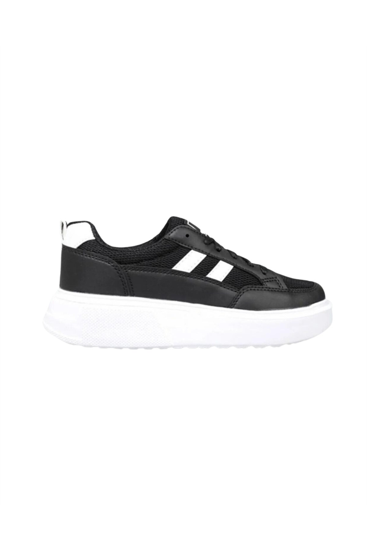 DarkStep 151 Siyah-beyaz Anorak Kalın Taban Sneaker Ayakkabı AY1580